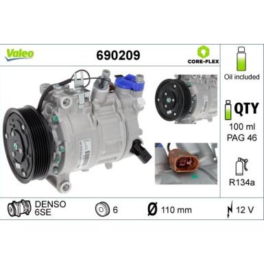 Kompressor, Klimaanlage 690209 Kompressor, Klimaanlage 690209