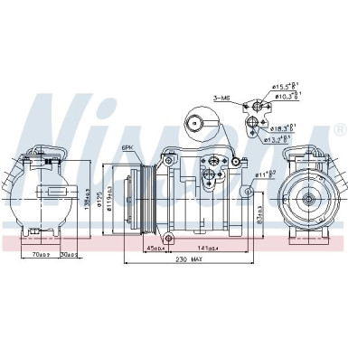 Nissens Kompressor, Klimaanlage FIRST FIT 89315