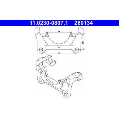Halter, Bremssattel 11.0230-0807.1 Halter, Bremssattel 11.0230-0807.1