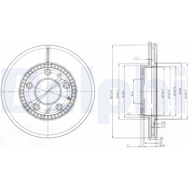 Delphi Bremsscheibe BG3724 Delphi Bremsscheibe BG3724