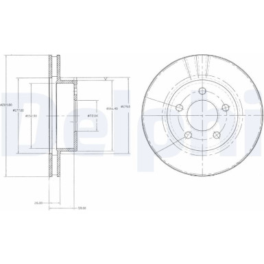 Delphi Bremsscheibe BG3546 Delphi Bremsscheibe BG3546