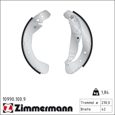 Bremsbackensatz 10990.100.9