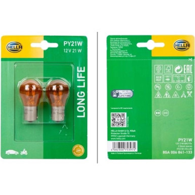 Hella Glühlampe, Blinkleuchte Long Life Up to 3x Longer Lifetime 8GA 006 841-133