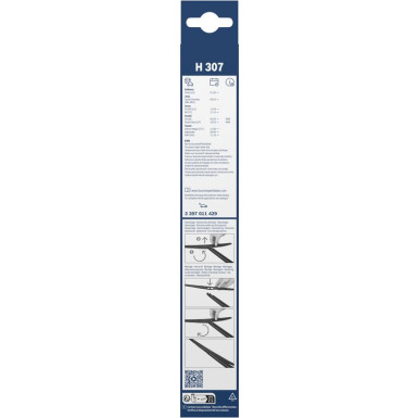 BOSCH H 307 Scheibenwischer Rear 3 397 011 429 BOSCH H 307 Scheibenwischer Rear 3 397 011 429