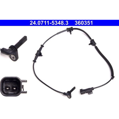 Sensor, Raddrehzahl 24.0711-5348.3 Sensor, Raddrehzahl 24.0711-5348.3