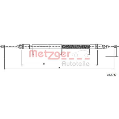 Metzger Seilzug, Feststellbremse 10.4737