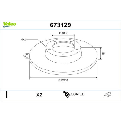 Bremsscheibe 673129 Bremsscheibe 673129