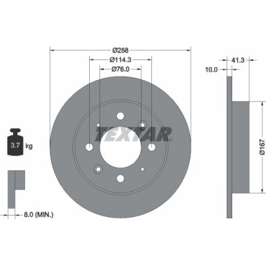 Textar Bremsscheibe PRO 92134303