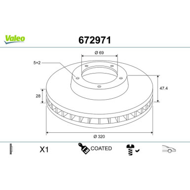 Bremsscheibe 672971 Bremsscheibe 672971