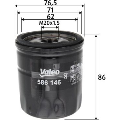 Valeo Ölfilter 586146