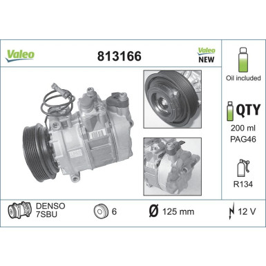 Valeo Kompressor, Klimaanlage VALEO CORE-FLEX 813166