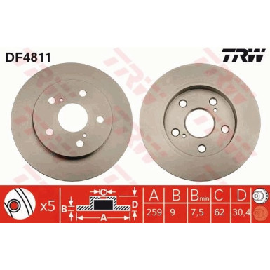 Bremsscheibe DF4811 Bremsscheibe DF4811