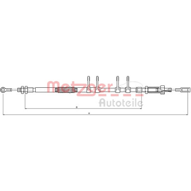 Metzger Seilzug, Feststellbremse 10.4743
