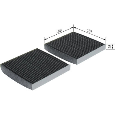 BOSCH 1 987 432 542 Innenraumfilter BOSCH 1 987 432 542 Innenraumfilter