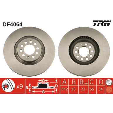 Bremsscheibe DF4064