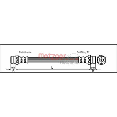 Metzger Bremsschlauch 4113305