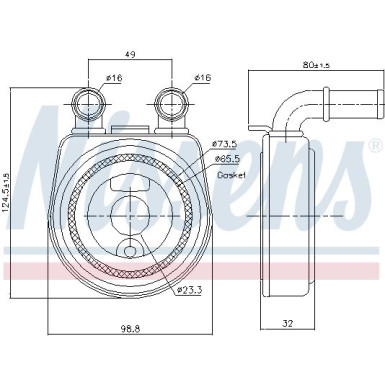 Nissens Ölkühler, Motoröl FIRST FIT 90701