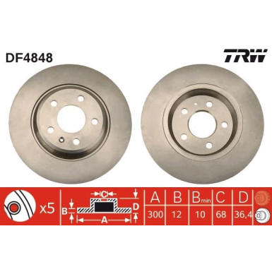 TRW Bremsscheibe DF4848