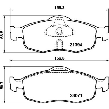 Hella Bremsbelagsatz, Scheibenbremse 8DB 355 007-641 Hella Bremsbelagsatz, Scheibenbremse 8DB 355 007-641