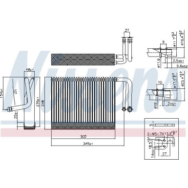 Verdampfer, Klimaanlage 92327 Verdampfer, Klimaanlage 92327