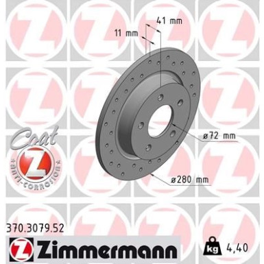 Zimmermann Bremsscheibe SPORT Z 370.3079.52