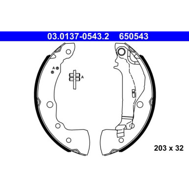 Bremsbackensatz 03.0137-0543.2