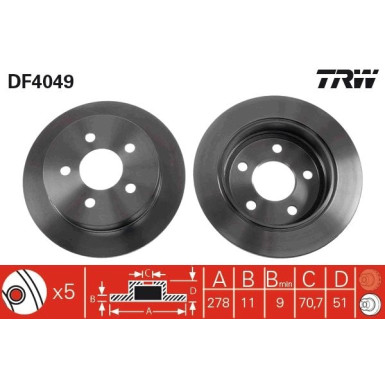 Bremsscheibe DF4049 Bremsscheibe DF4049