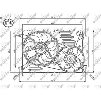 NRF Lüfter, Motorkühlung 47755