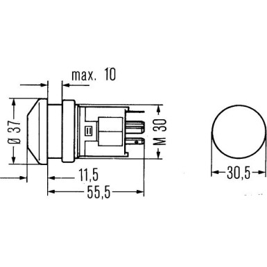 Hella Warnblinkschalter 6HF 003 916-011
