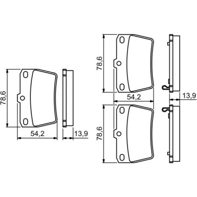 BOSCH Bremsbelagsatz, Scheibenbremse 0 986 494 350