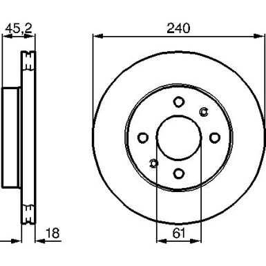 BOSCH Bremsscheibe 0 986 478 533