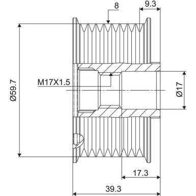 Valeo Generatorfreilauf VALEO NEW SPARE PART 588053