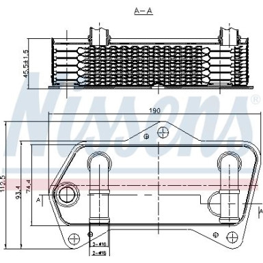 Nissens Ölkühler, Automatikgetriebe 90653