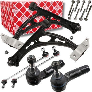 FEBI QUERLENKER-REP.-SATZ + Koppelstange VORNE für VW TOURAN CADDY SKODA OCTAVIA (40103+40104+24122+37593+37594) FEBI QUERLENKER-REP.-SATZ + Koppelstange VORNE für VW TOURAN CADDY SKODA OCTAVIA (40103+40104+24122+37593+37594)