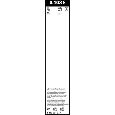 BOSCH A 103 S Scheibenwischer Aerotwin 3 397 014 117 BOSCH A 103 S Scheibenwischer Aerotwin 3 397 014 117