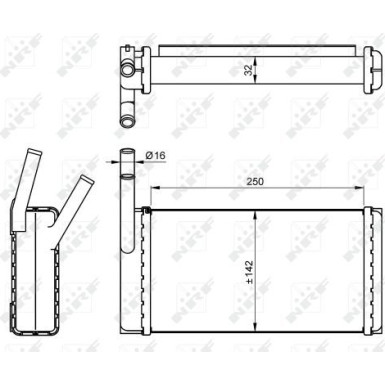 NRF Wärmetauscher, Innenraumheizung 54265 NRF Wärmetauscher, Innenraumheizung 54265