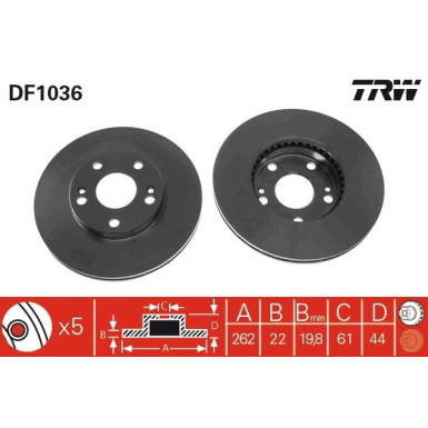 Bremsscheibe DF1036 Bremsscheibe DF1036