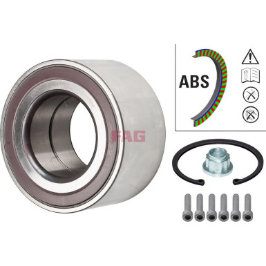 FAG 713 6106 30 Radlagersatz mit Schrauben, 96 mm