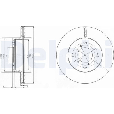 Delphi Bremsscheibe BG3499 Delphi Bremsscheibe BG3499