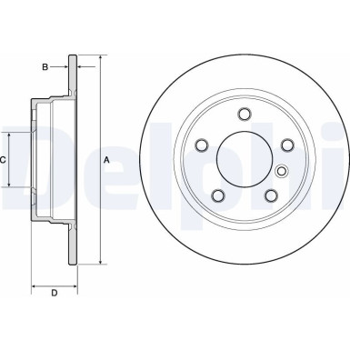 Delphi Bremsscheibe BG2624 Delphi Bremsscheibe BG2624