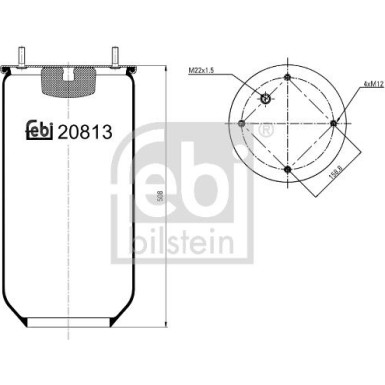FEBI BILSTEIN 20813 Federbalg, Luftfederung