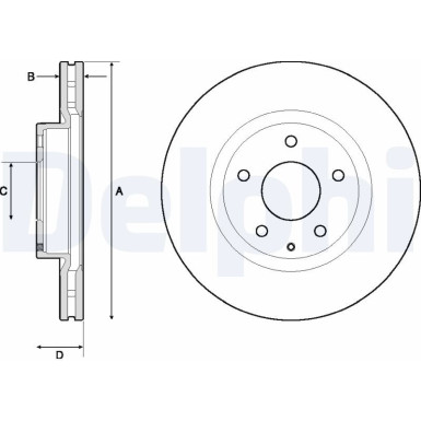 Delphi Bremsscheibe BG4713C Delphi Bremsscheibe BG4713C