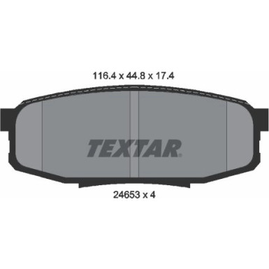 Textar Bremsbelagsatz, Scheibenbremse 2465301 Textar Bremsbelagsatz, Scheibenbremse 2465301