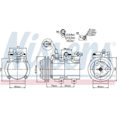 Nissens Kompressor, Klimaanlage FIRST FIT 89282