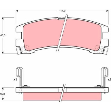 TRW Bremsbelagsatz, Scheibenbremse GDB1018