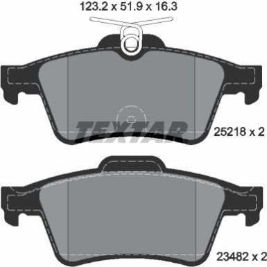Textar Bremsbelagsatz, Scheibenbremse Q+ 2521801 Textar Bremsbelagsatz, Scheibenbremse Q+ 2521801