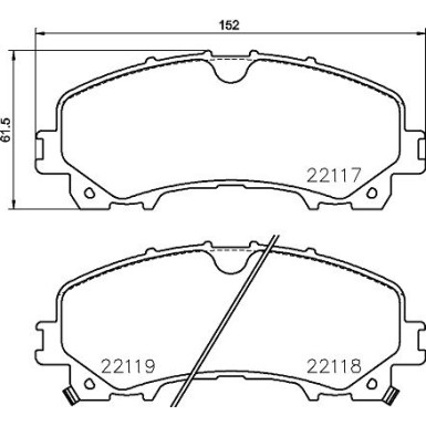 Hella Bremsbelagsatz, Scheibenbremse 8DB 355 024-621