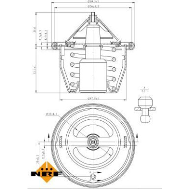 NRF Thermostat, Kühlmittel EASY FIT 725012