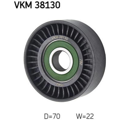 SKF Umlenk-/Führungsrolle, Keilrippenriemen VKM 38130