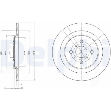 Delphi Bremsscheibe BG4076 Delphi Bremsscheibe BG4076